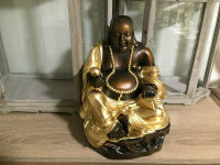 Buddha Figur lachender  dicker  Happy Buddha XL Bronze...