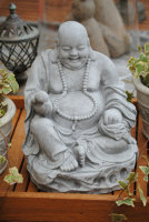 Buddha Figur lachender  dicker  Happy Buddha XL Stein...