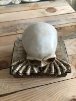 Totensch&auml;del mit  Figur Skull Gothic Buch Halloween...