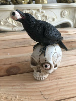 Totensch&auml;del mit Figur Skull Gothic Rabe Halloween...