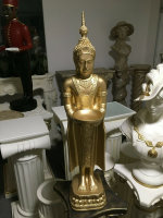Großer XL Thai Buddha Budda Figur  Gold Antik  sitzend  Neu  TOP 