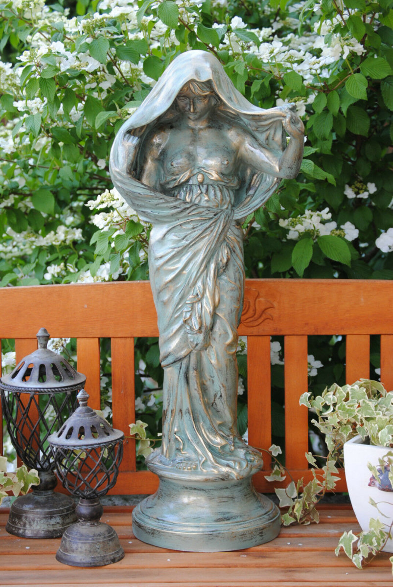 Büste Statue 81 cm Figur Frau Dame Edel  Bade Zimmer Statue  Deko 0045-70 