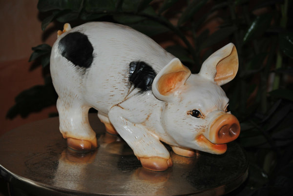 Süßes Glücks Schwein Ferkel Sau Schweine Figur Garten Bauernhof   M2 