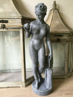 Figur Grau Antik DESIGNE Eva mit Apfel Skulptur H58 cm...
