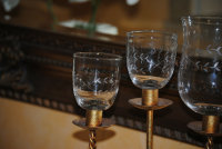 XL Kerzenglas Glasaufsatz Gravur Ranke KR&Ouml;MER...