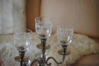 XL Kerzenglas Glasaufsatz gemustert KR&Ouml;MER Teelicht...