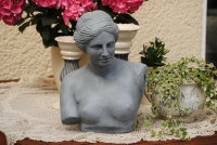 Dame B&uuml;ste Venus Statue Steingrau Home und Garten...