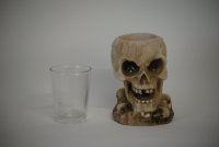  Totenkopf mit Teelicht Halloween Schnapsglas handbemalte...