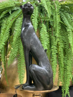 Leopard Colmore Skulptur Figur H&ouml;he 43 cm weiblich...