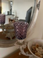 Kerzenglas Glasaufsatz Rose Raute KR&Ouml;MER Teelicht...